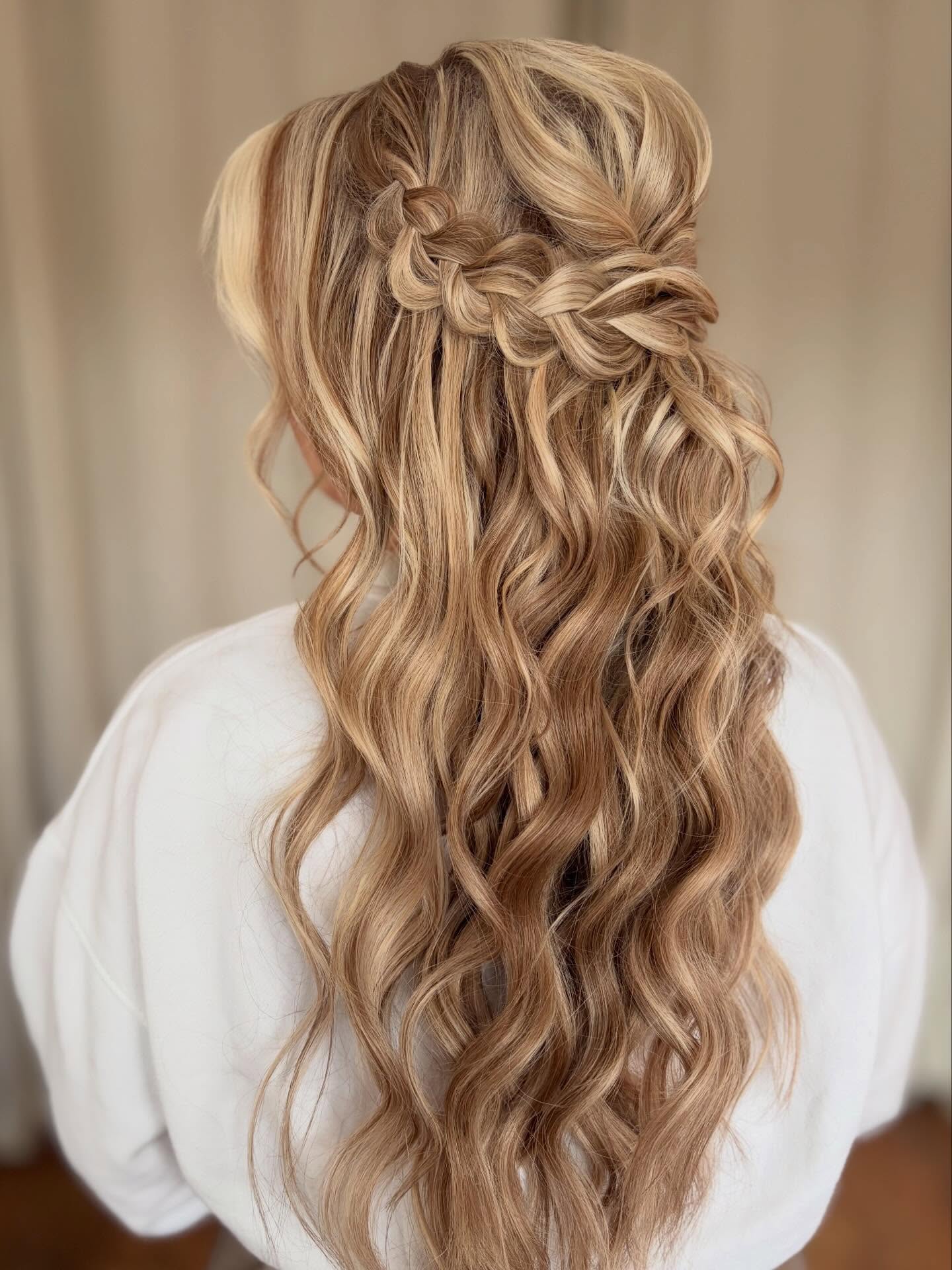 Braided Crown With Loose Beachy Waves