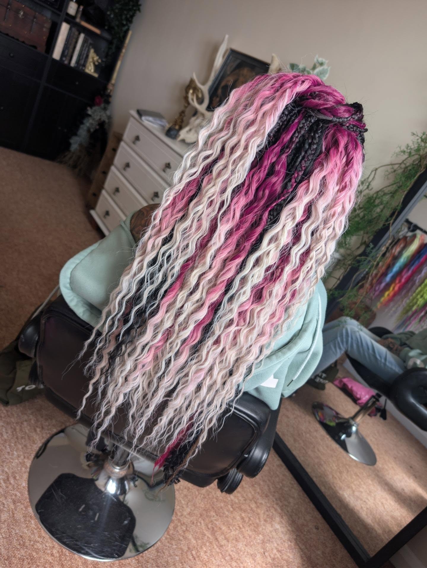 Pink and Blonde Ombre Mermaid Waves