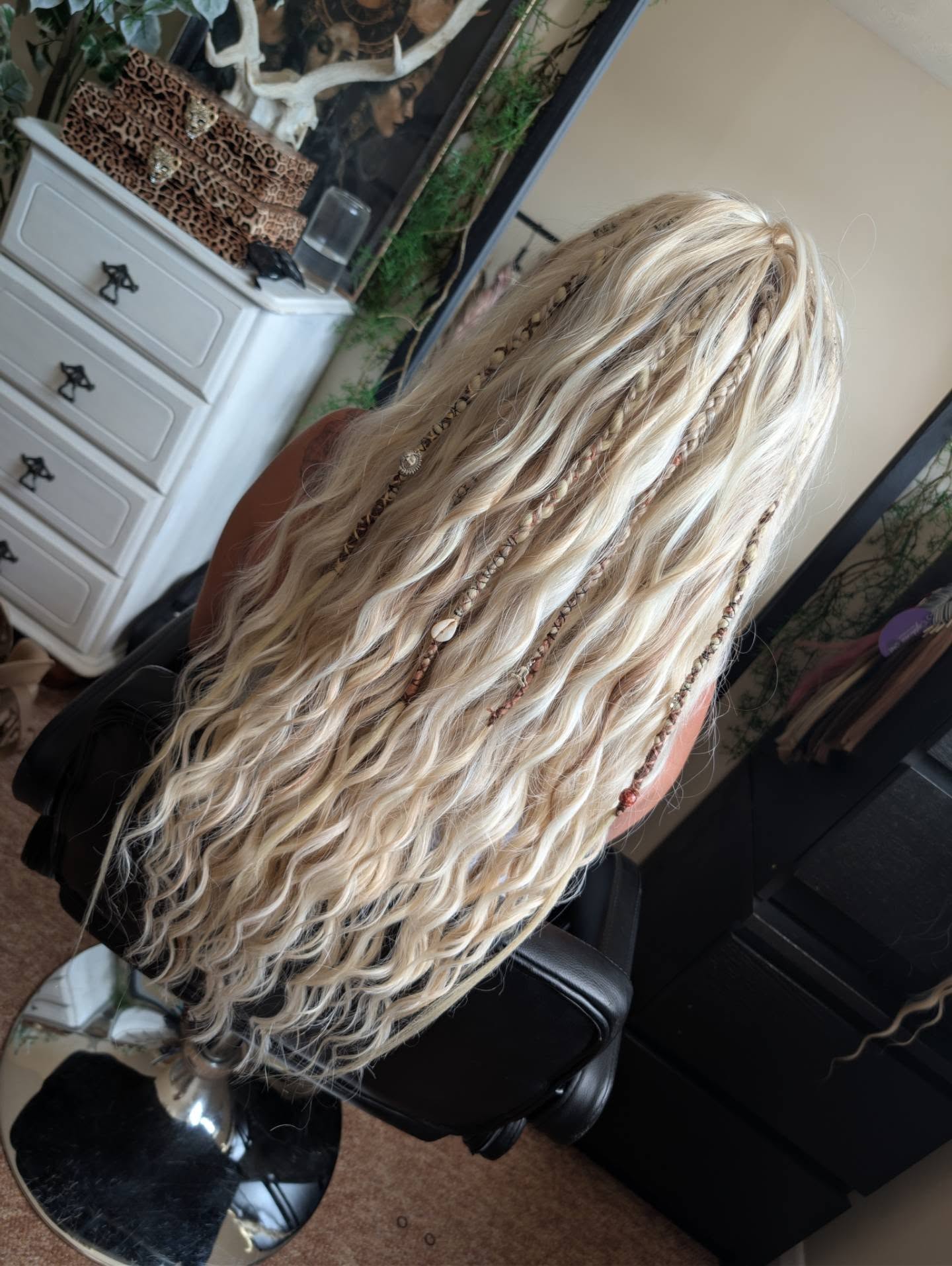 Boho Blonde Beach Waves With Braids