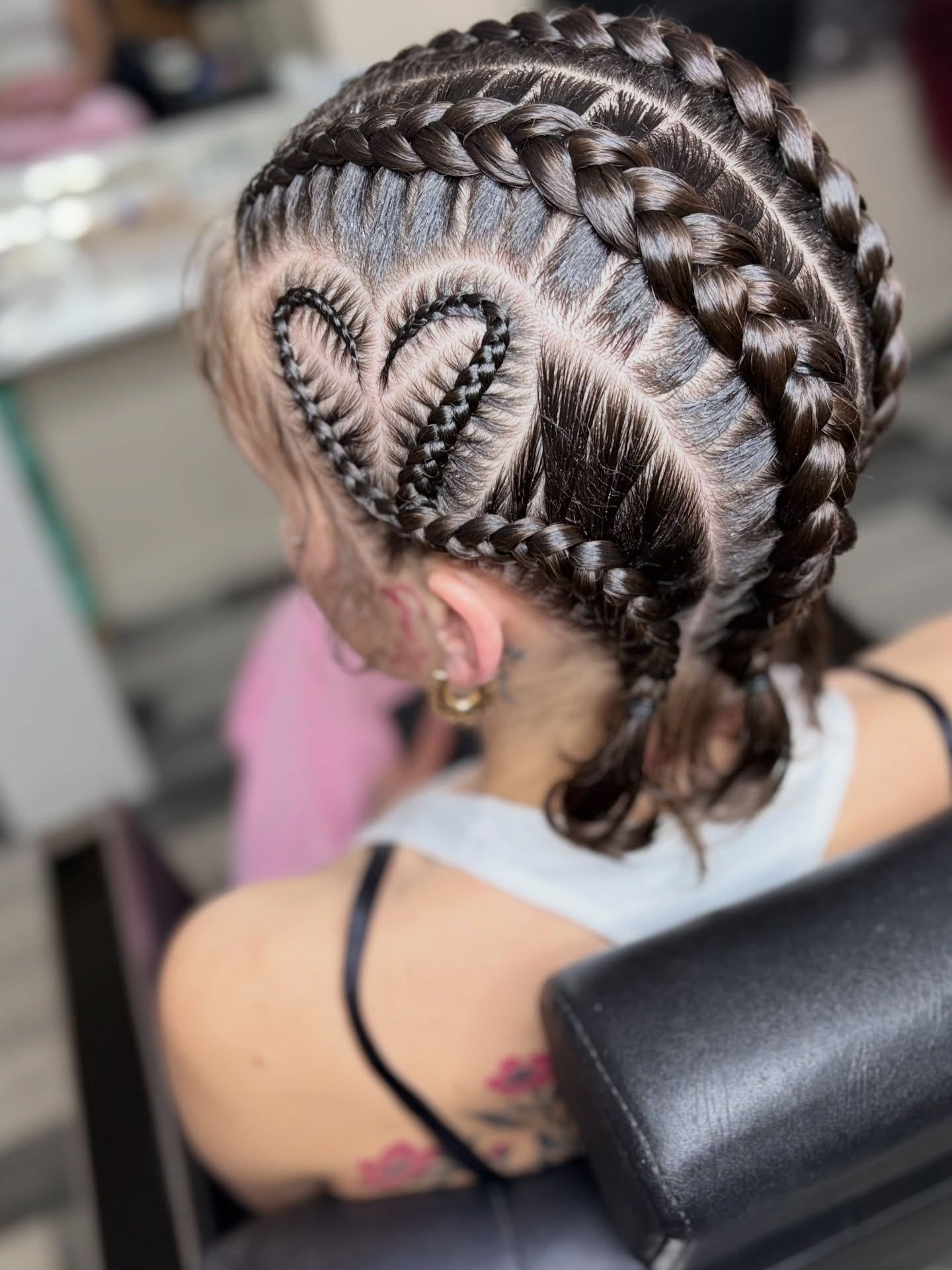 Heart Detailed Dutch Braids For A Bold Look