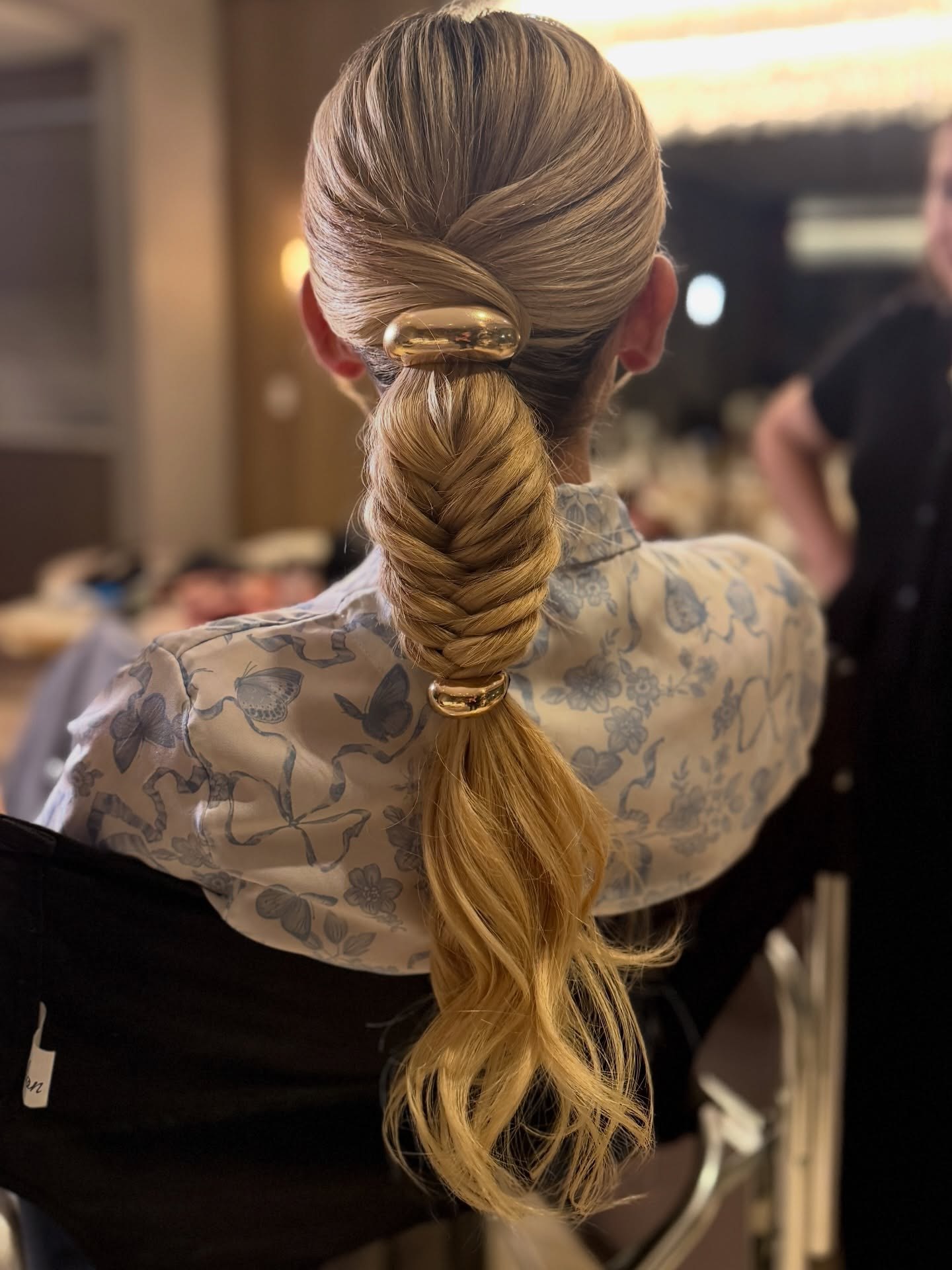 Chic Fishtail Braid With Gold Accent