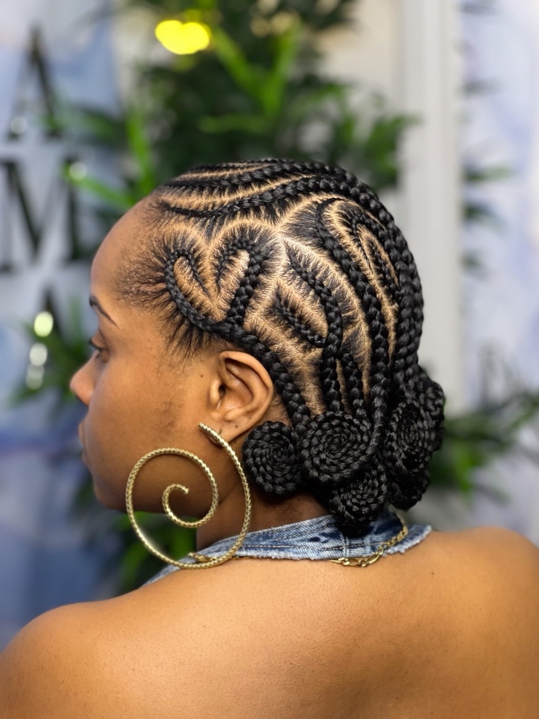 Artistic Stitch Braids With Elegant Rosettes