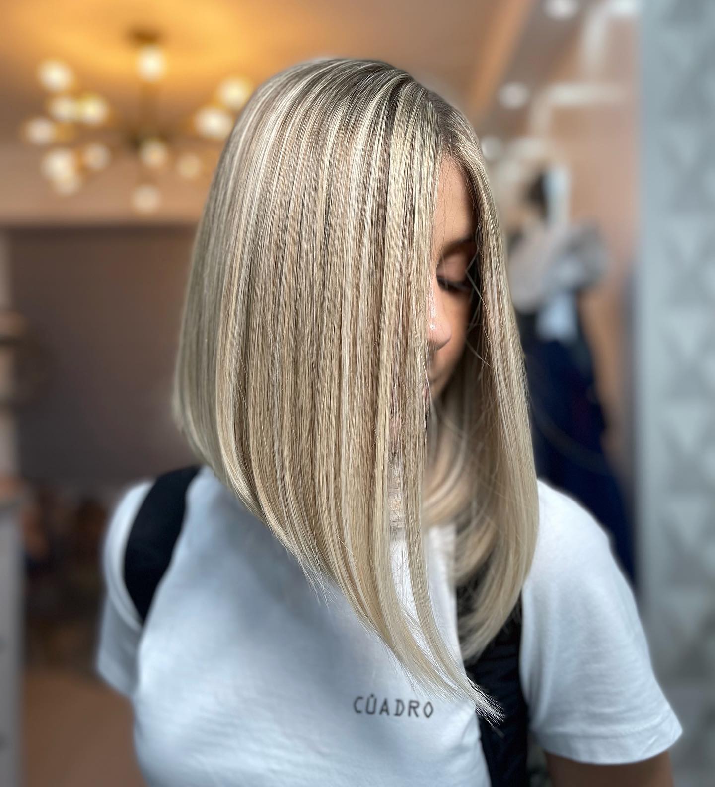 Seamless Ash Blonde Bob With Subtle Face Framing