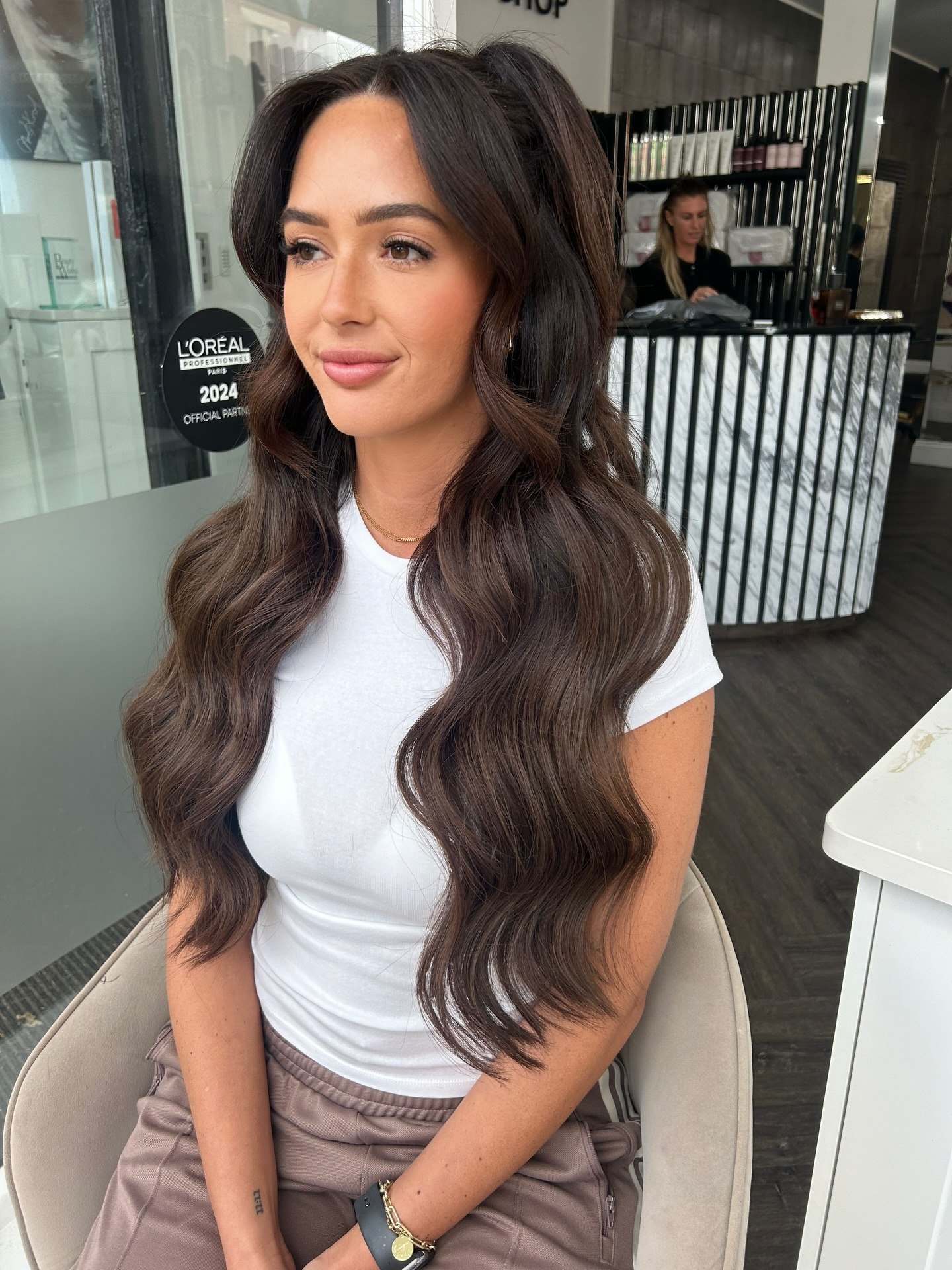 Rich Chocolate Deep Waves With Face Framing