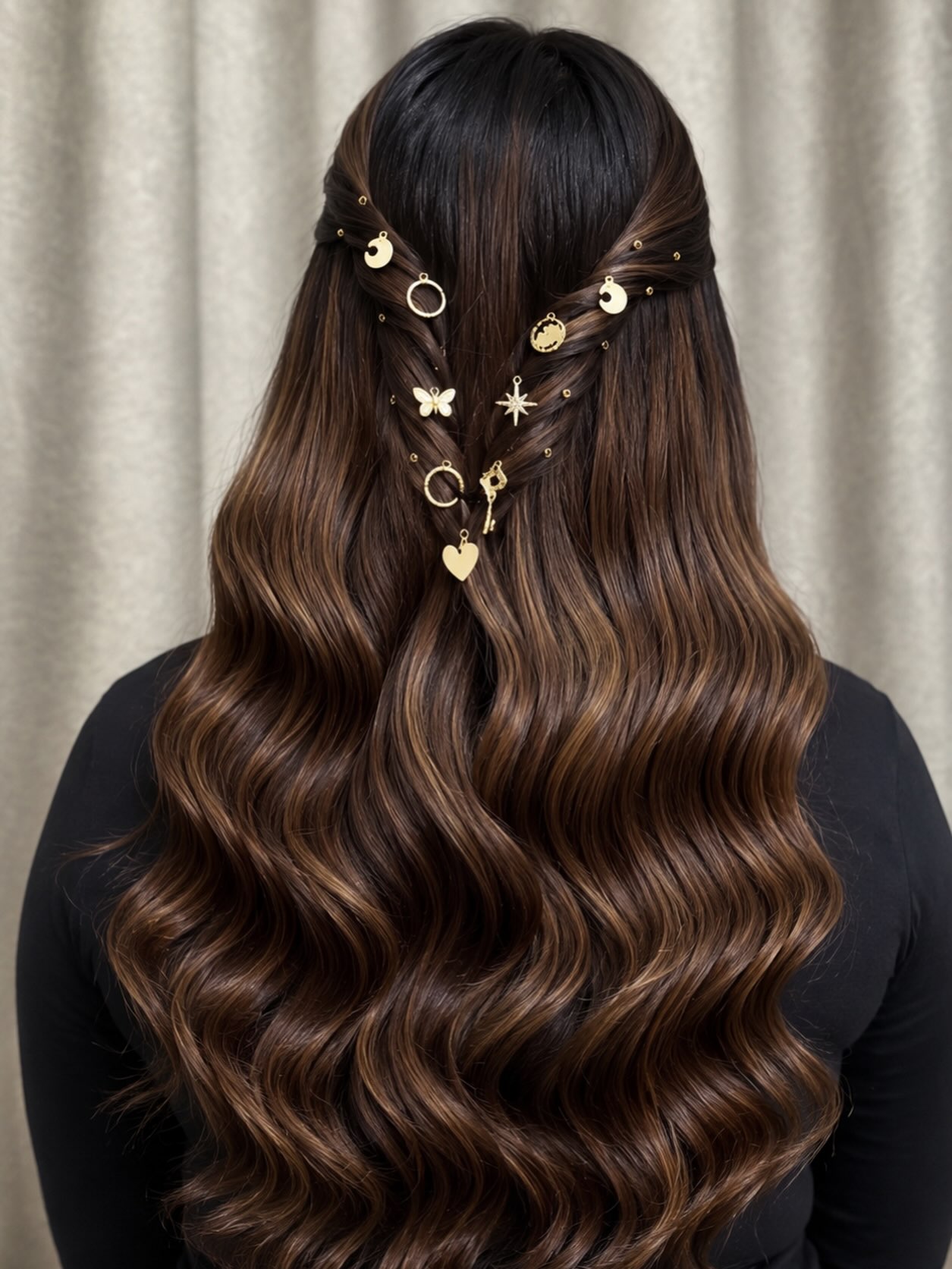 Braided Celestial Vibes With Wavy Hair