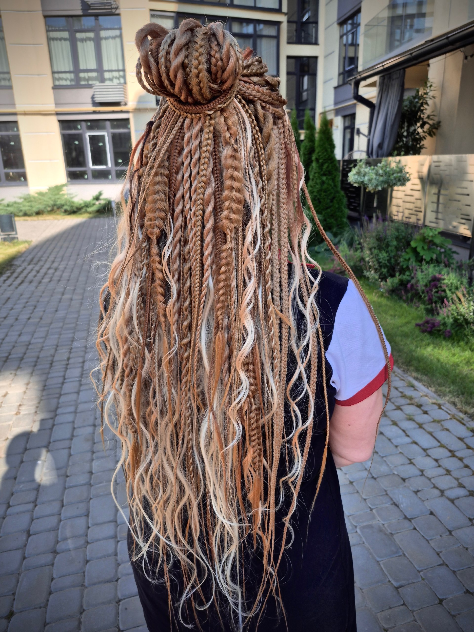 Boho Blonde Goddess Braids With Loose Waves