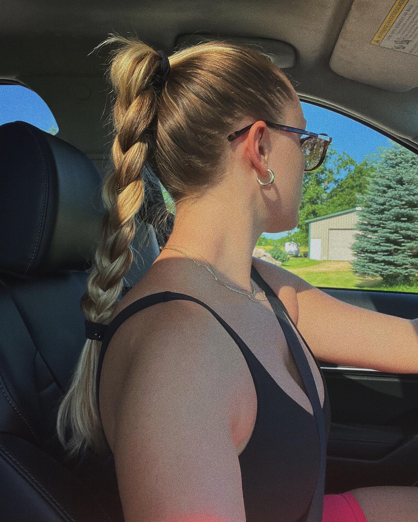 Sporty Dutch Braid High Ponytail