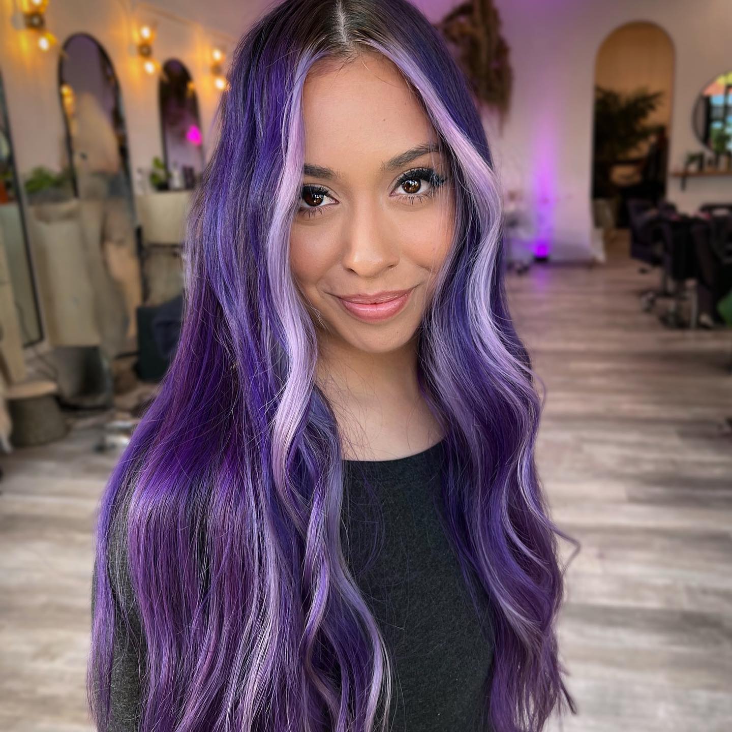 Vivid Amethyst And Lavender Highlights