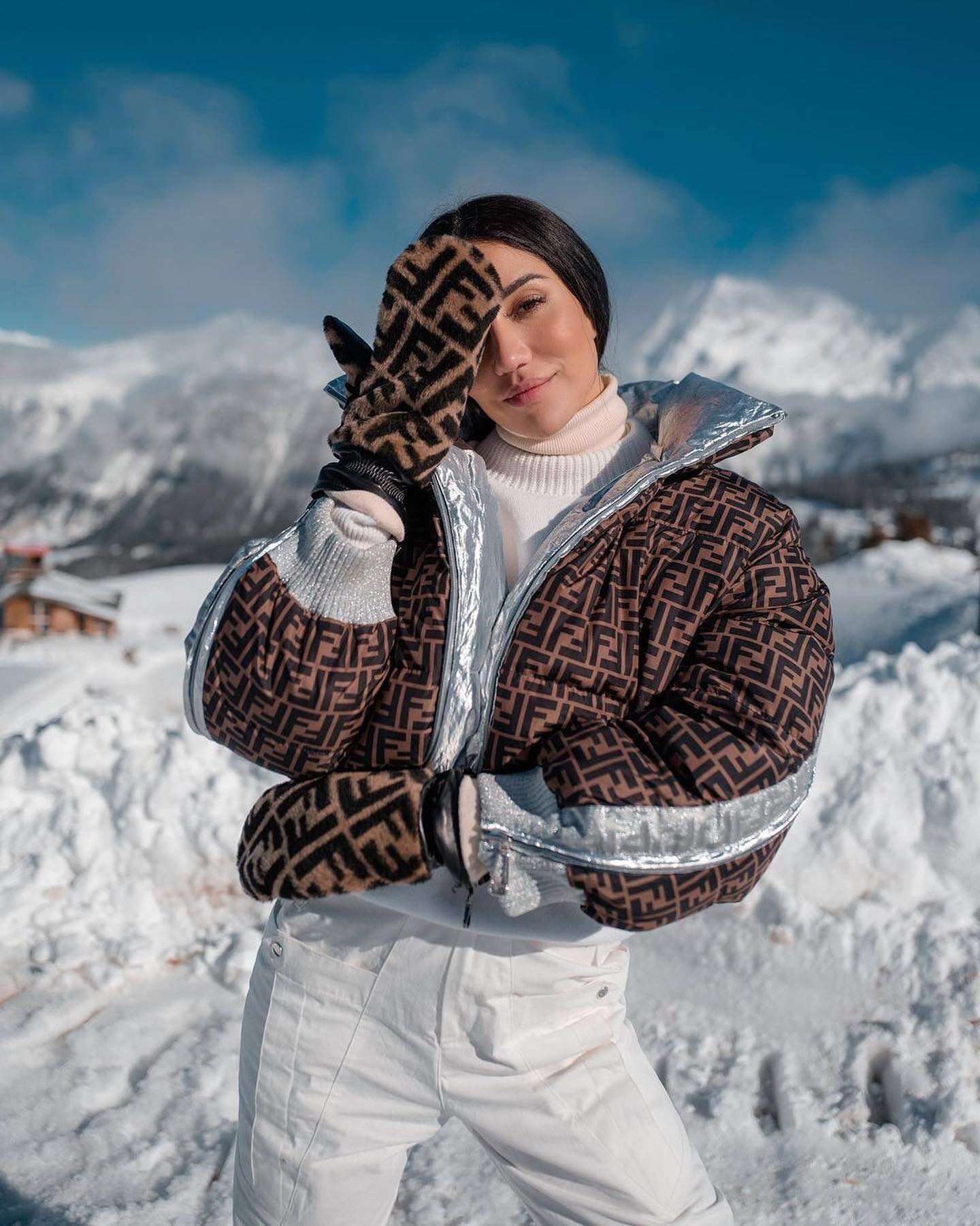 Monogram Puffer With Ski Pants Luxe Winter Look