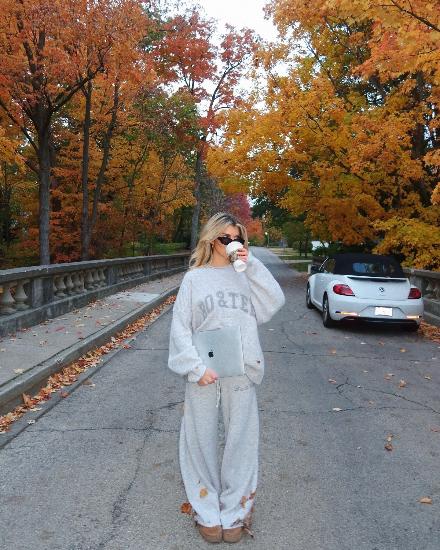 Oversized Grey Sweatshirt And Matching Lounge Pants