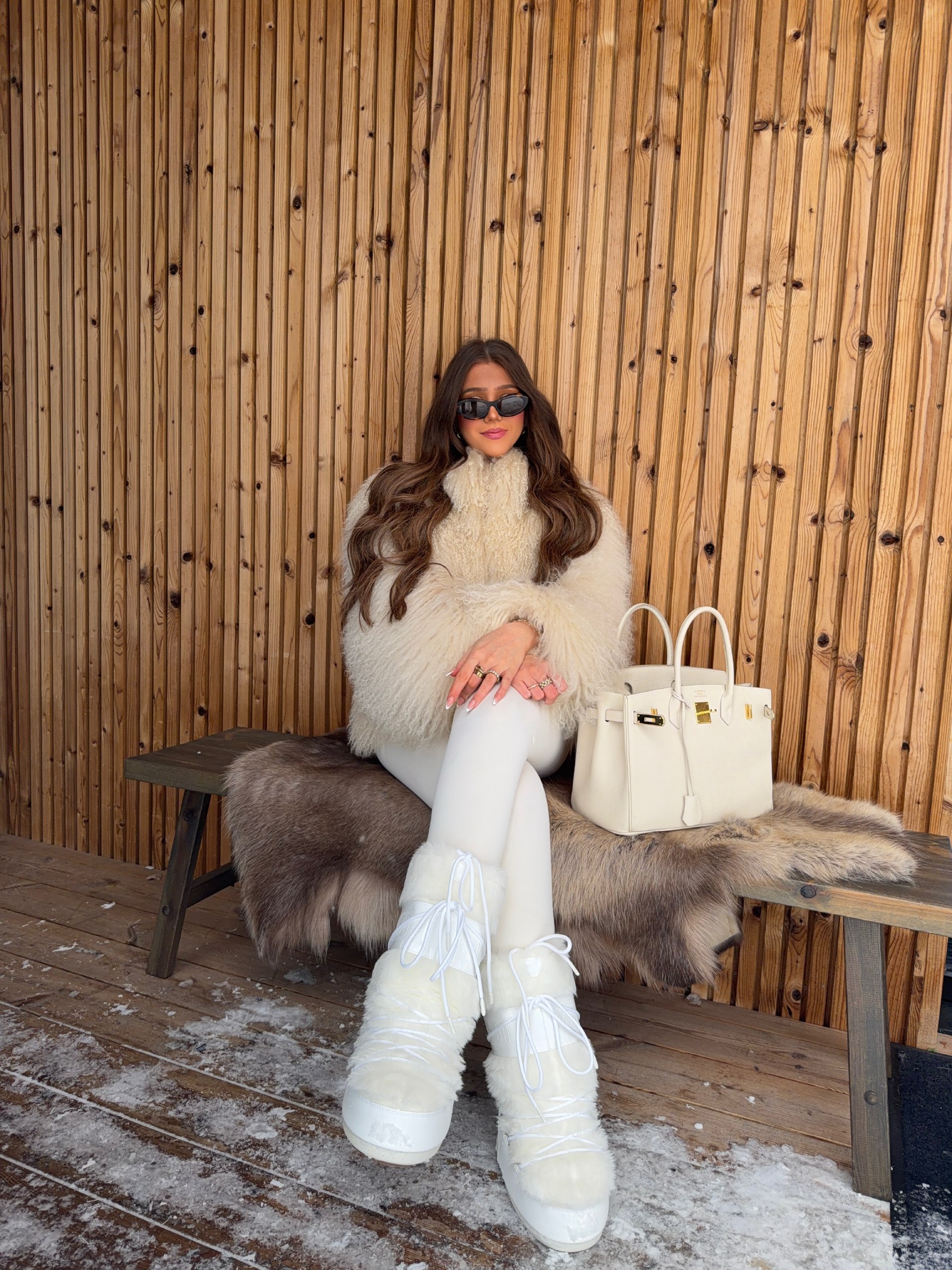 Monochromatic Luxe Ski Resort Outfit