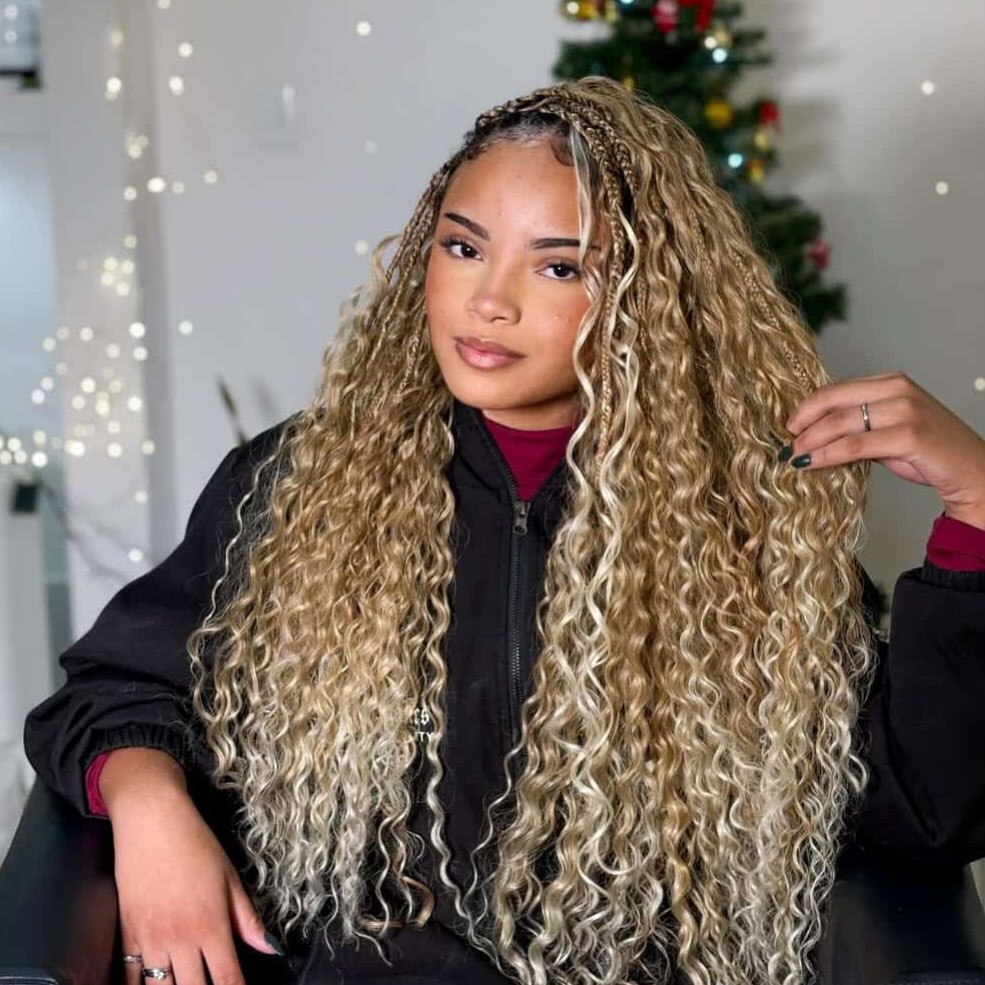 Bohemian Braids With Blonde Curls