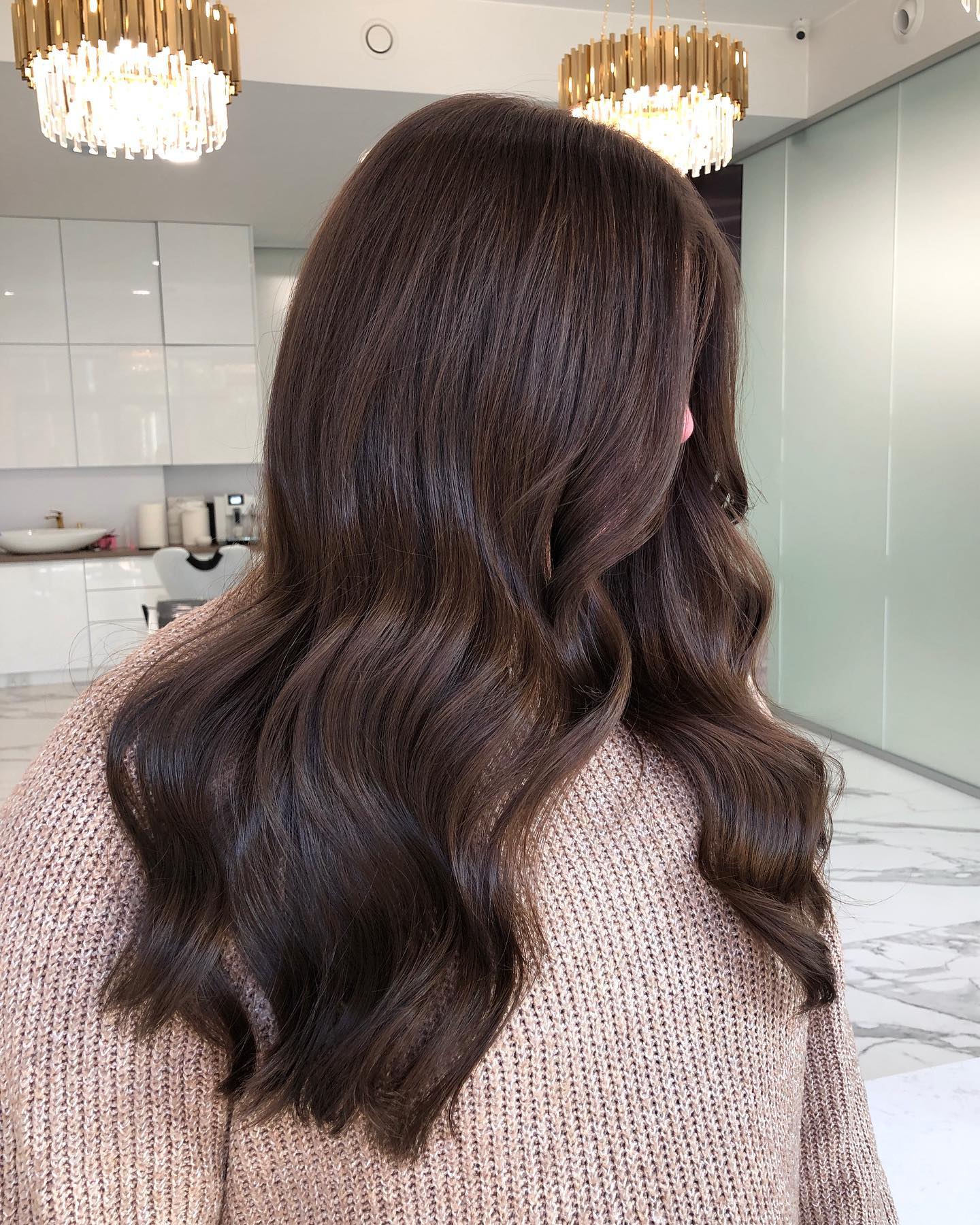 Rich Espresso Waves With Subtle Lived-In Texture