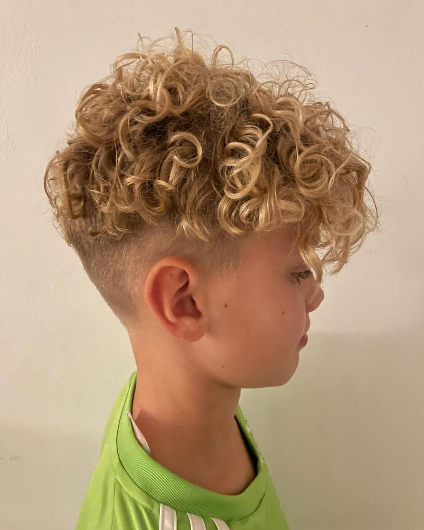 Textured Curly Crop With Taper Fade