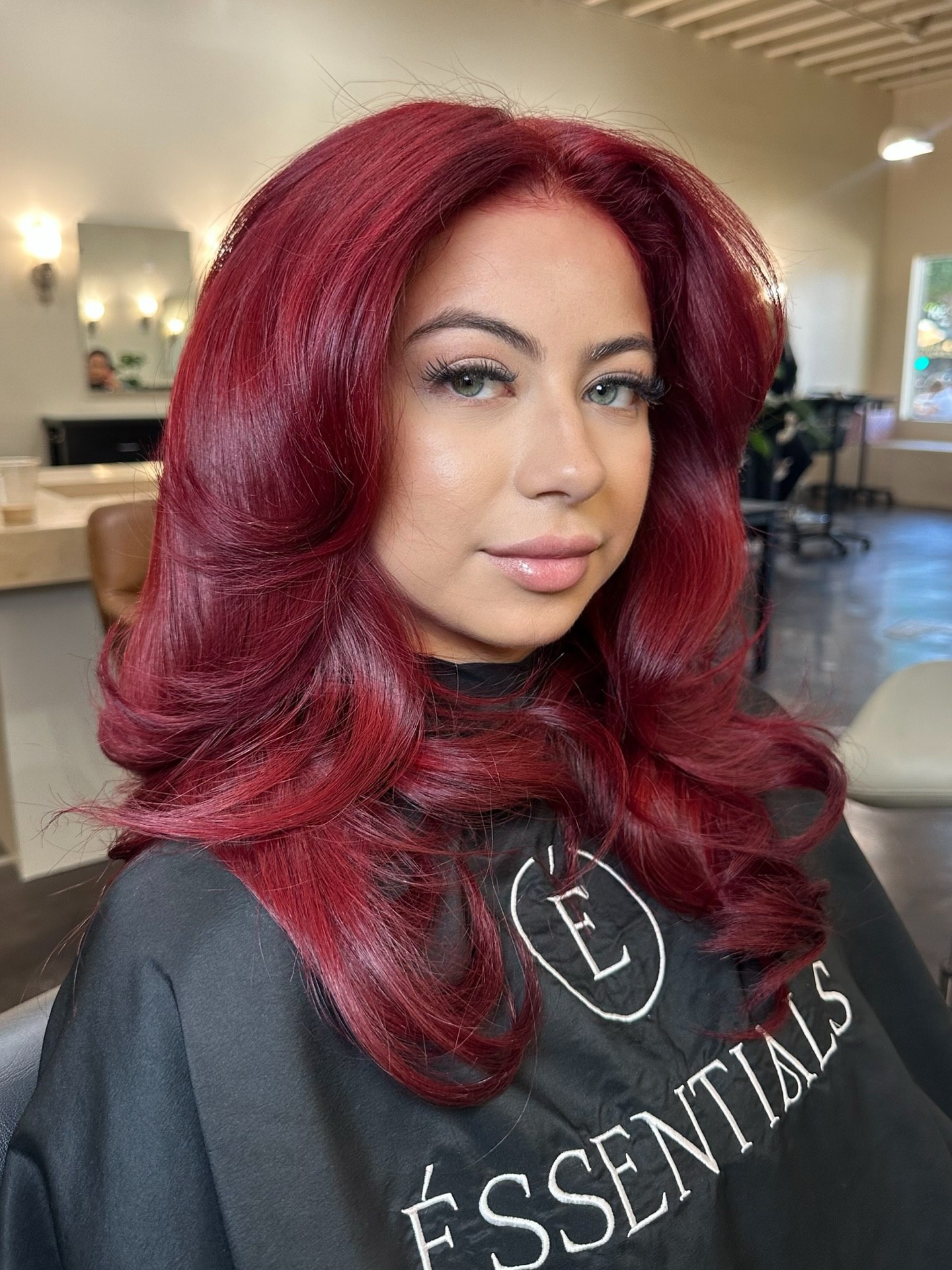 Deep Cherry Red Bombshell Blowout