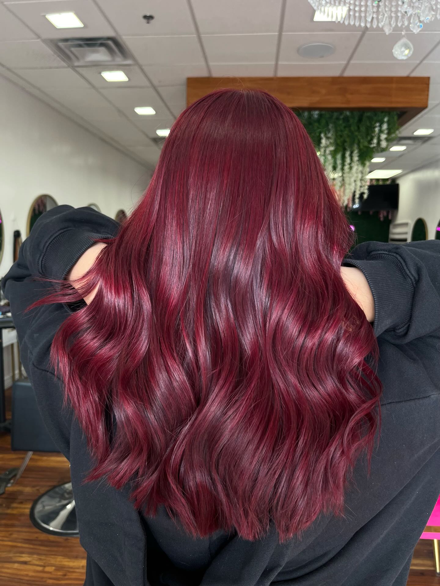 Deep Cherry Red With Subtle Waves