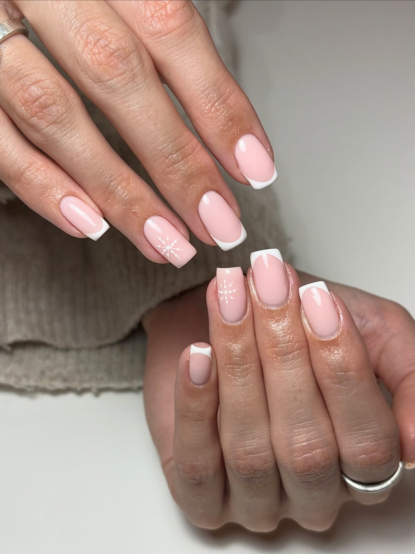 Classic French With Subtle Snowflake Accent