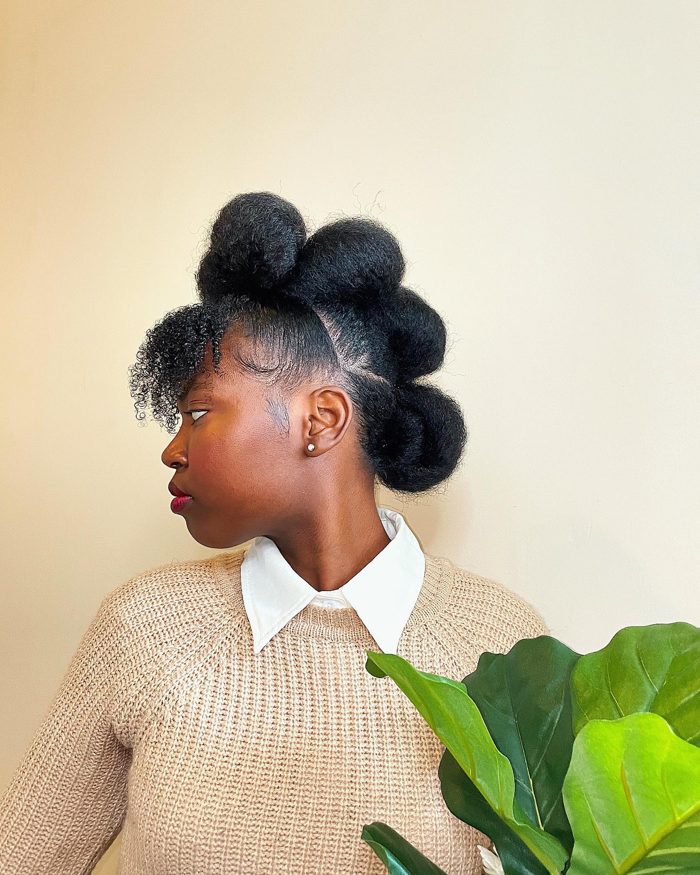 Sculptural Puffy Mohawk With Defined Coils