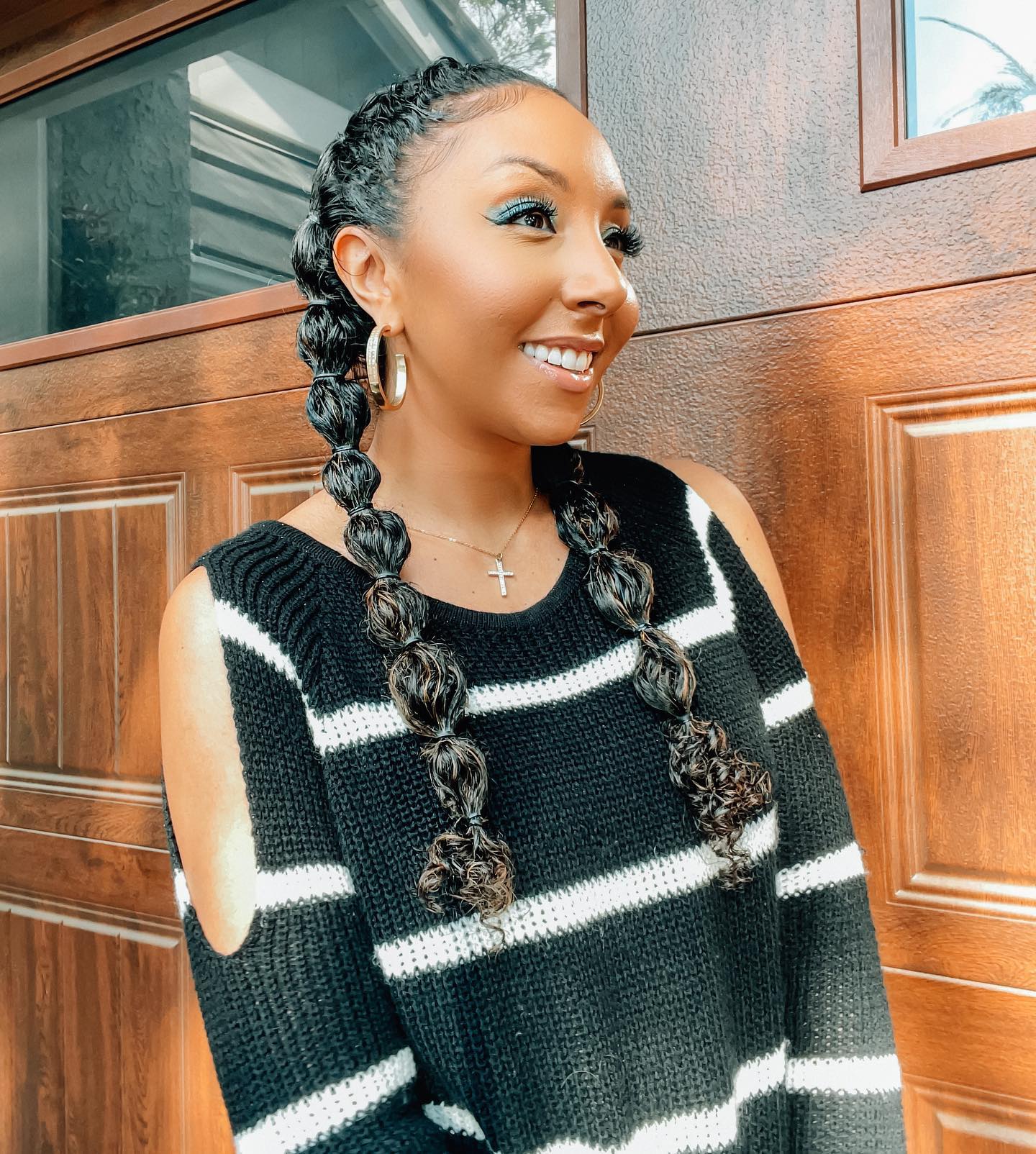 Bubble Braids With Defined Curls