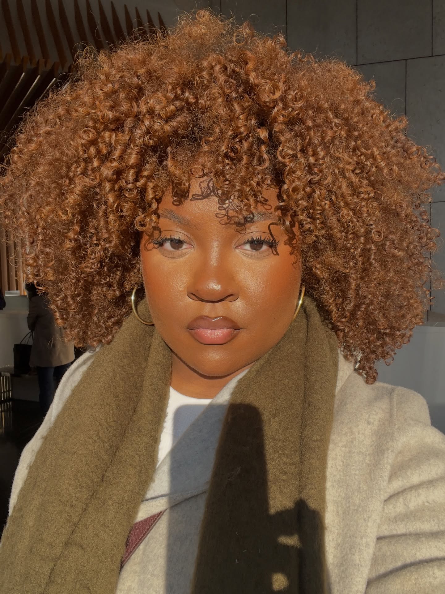 Warm Copper Curls With Volume