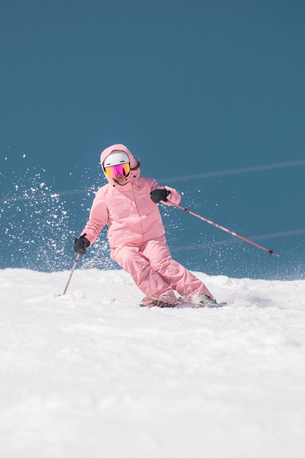Full Pink Monochromatic Ski Suit Ensemble — Ski Outfits for Women