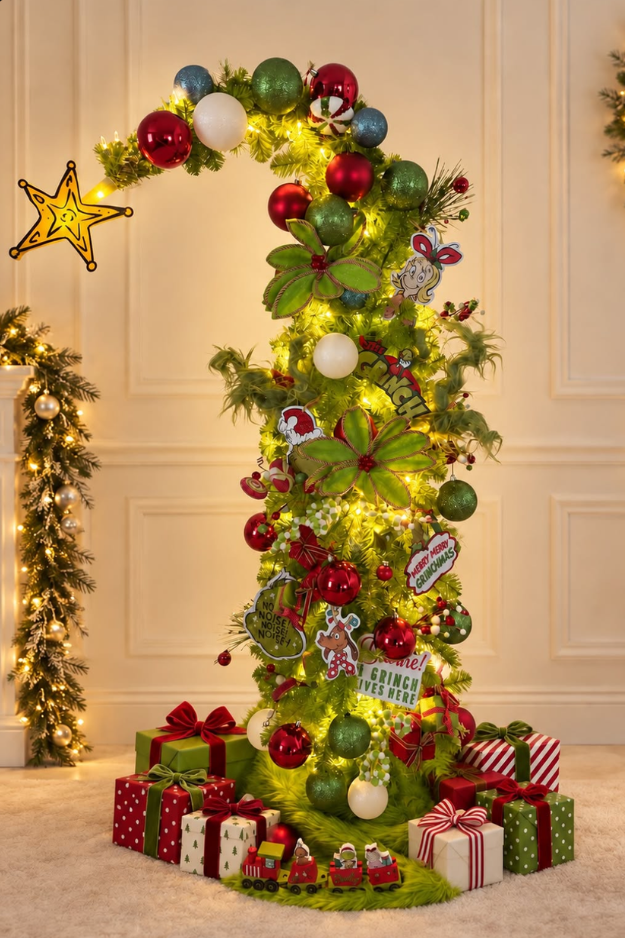 21 Creative Grinch Christmas Trees for a Whoville-Inspired Holiday Home
