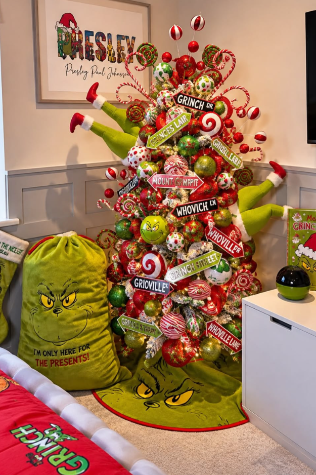 21 Creative Grinch Christmas Trees for a Whoville-Inspired Holiday Home