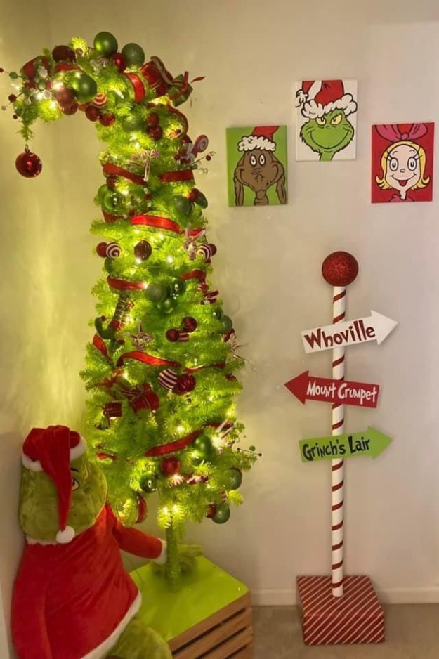 21 Creative Grinch Christmas Trees for a Whoville-Inspired Holiday Home