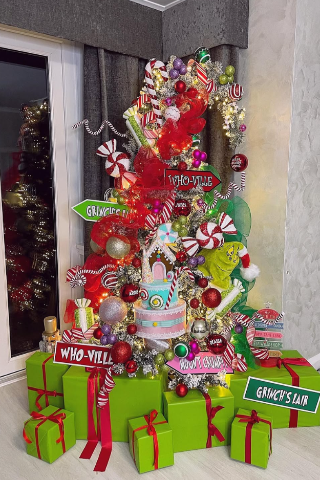 21 Creative Grinch Christmas Trees for a Whoville-Inspired Holiday Home