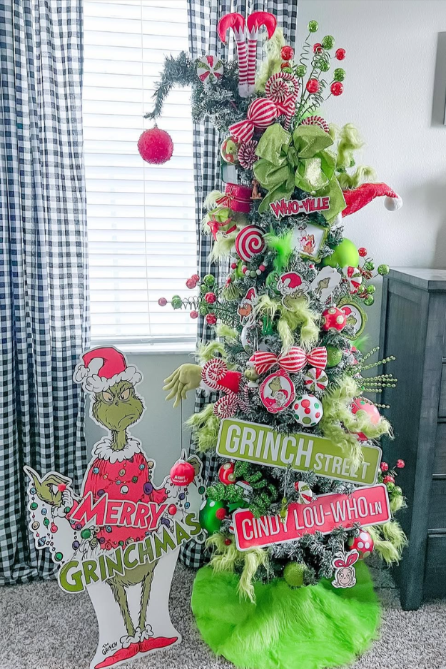 21 Creative Grinch Christmas Trees for a Whoville-Inspired Holiday Home