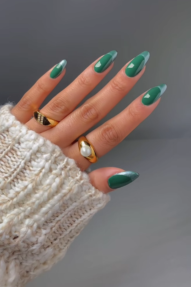 19 Green Christmas Nails to Save Before Your December Appointment
