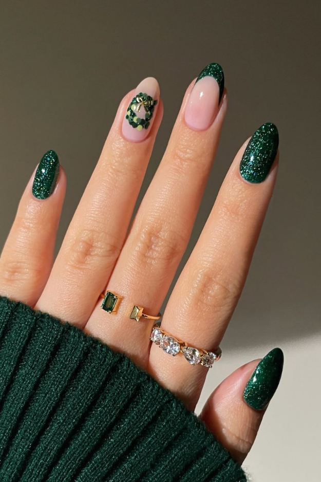 19 Green Christmas Nails to Save Before Your December Appointment