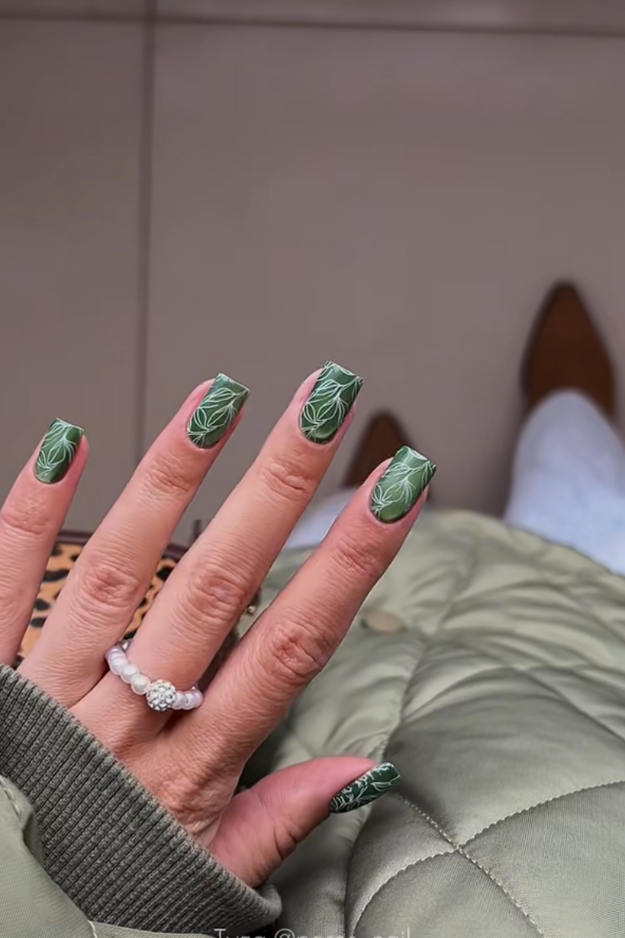 19 Green Christmas Nails to Save Before Your December Appointment
