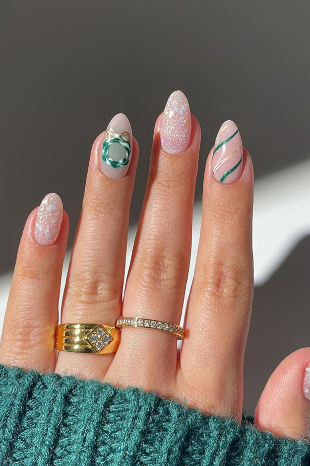 19 Green Christmas Nails to Save Before Your December Appointment