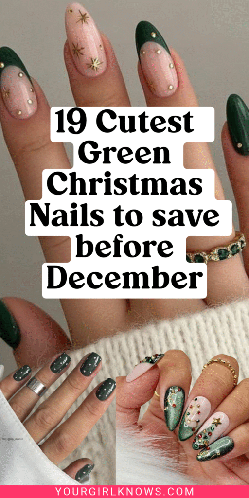 19 Green Christmas Nails to Save Before Your December Appointment