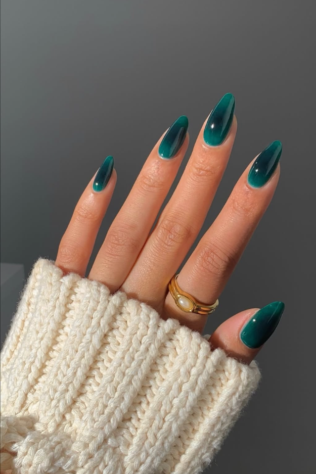 19 Green Christmas Nails to Save Before Your December Appointment