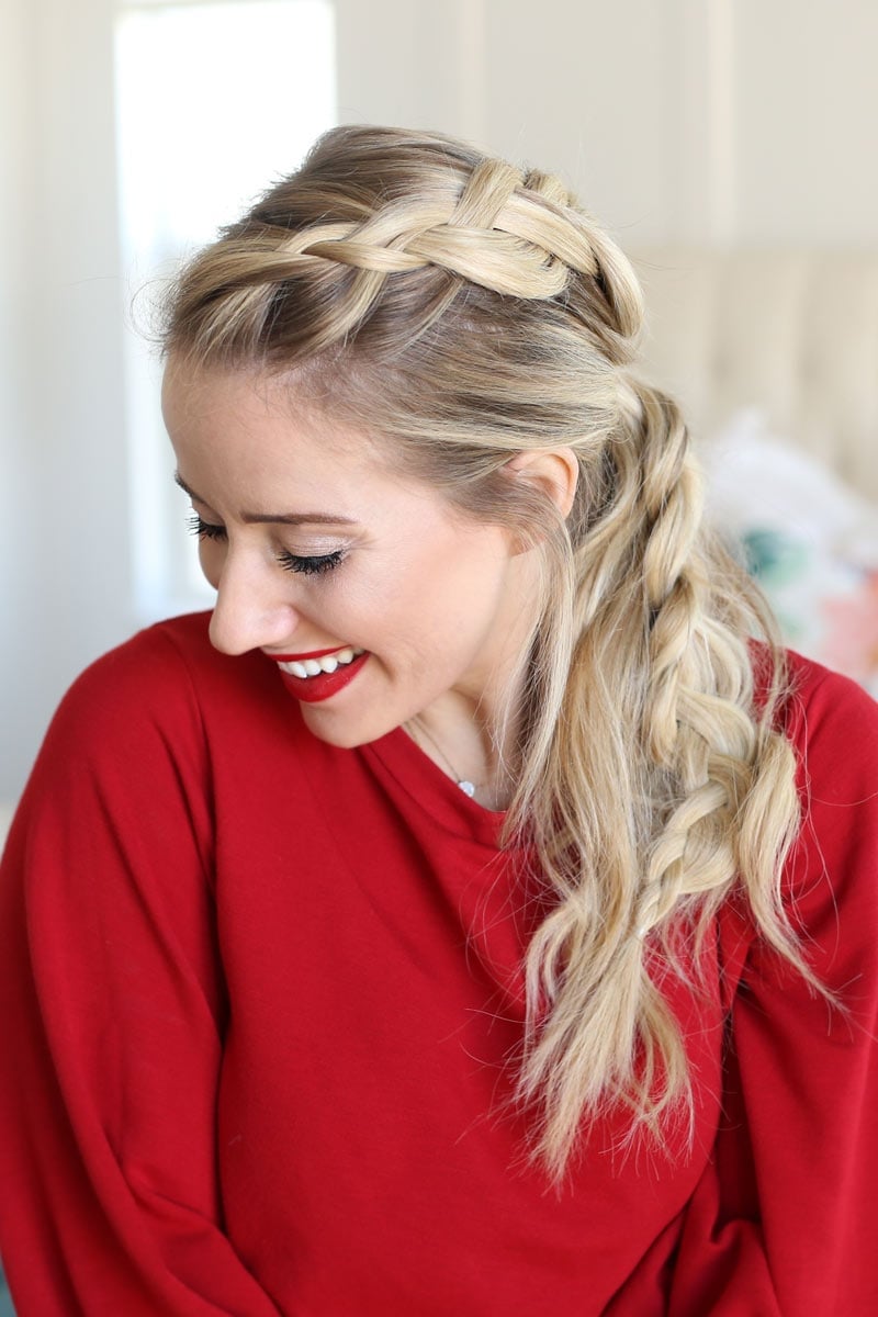 Collarbone Side Ponytail With Braided Accents Collarbone Side Ponytail With Braided Accents — Holiday Hairstyles