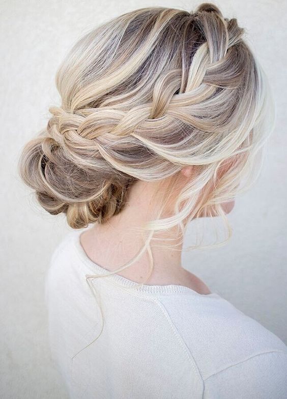 Soft Braided Updo With Loose Tendrils Soft Braided Updo With Loose Tendrils — Holiday Hairstyles