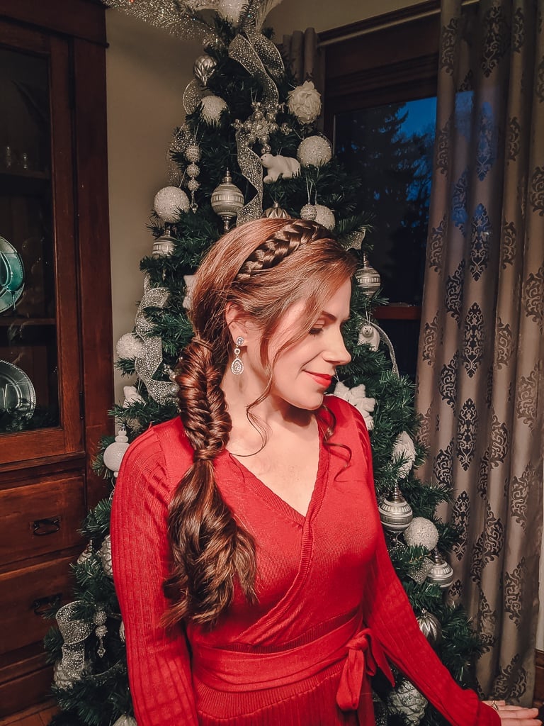Fishtail Braid With Braided Headband — Christmas Braids