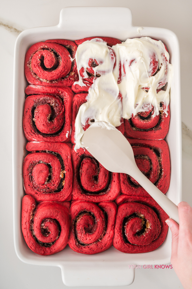 These Red Velvet Cinnamon Rolls are So Soft and Gooey, You'll Want One Straight From the Pan