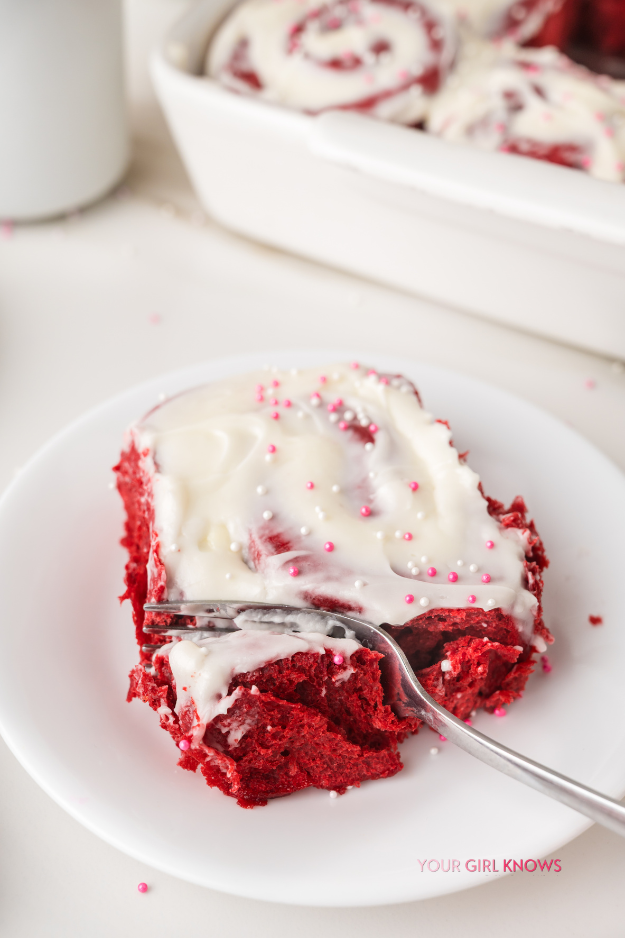 These Red Velvet Cinnamon Rolls are So Soft and Gooey, You'll Want One Straight From the Pan