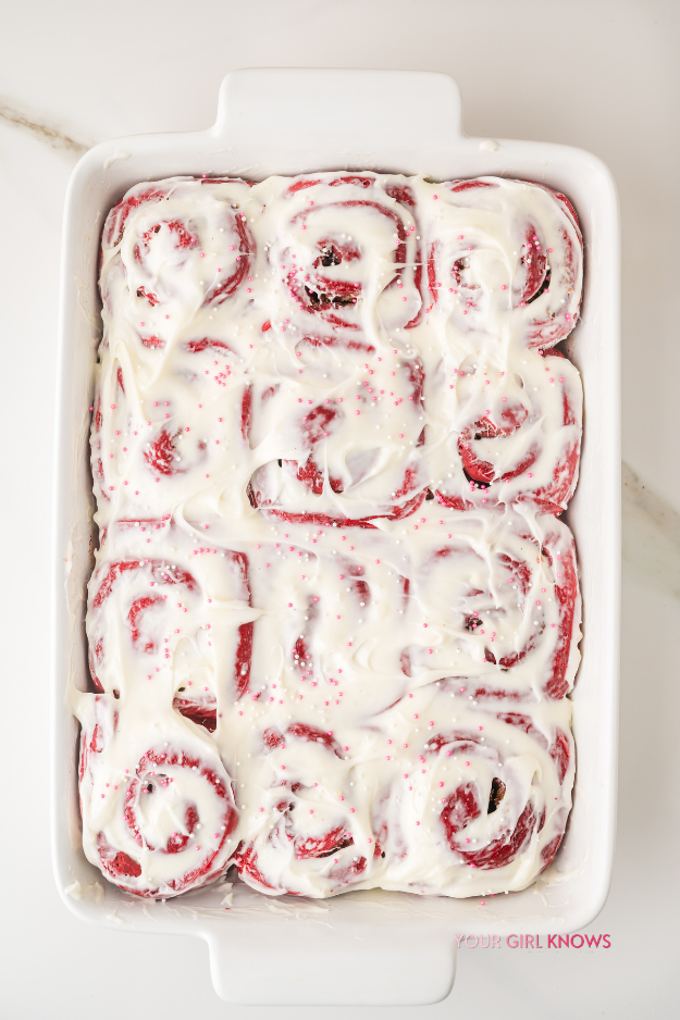 These Red Velvet Cinnamon Rolls are So Soft and Gooey, You'll Want One Straight From the Pan