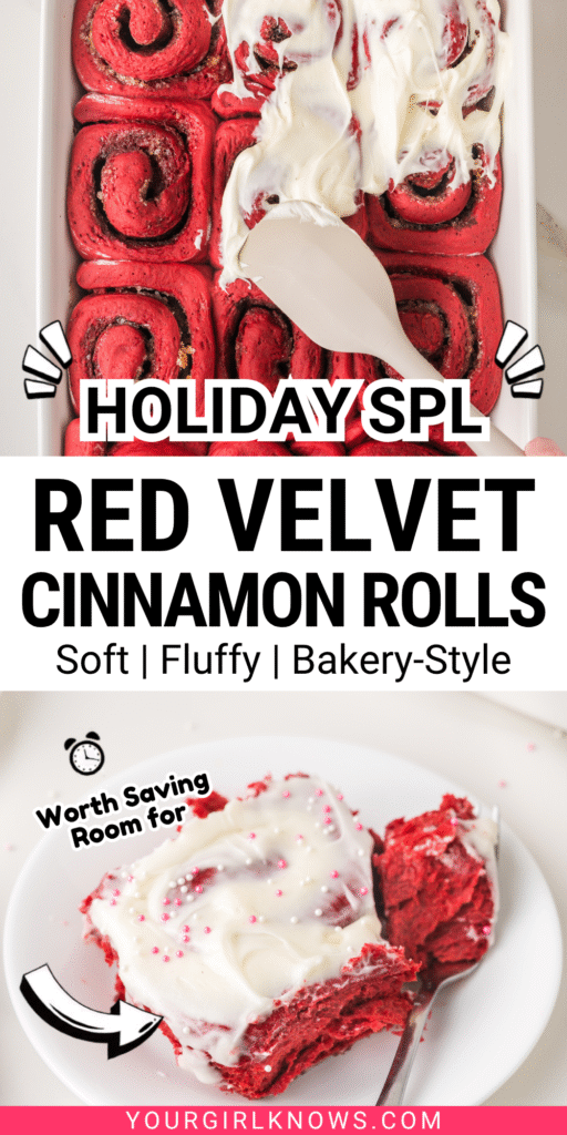 These Red Velvet Cinnamon Rolls are So Soft and Gooey, You'll Want One Straight From the Pan