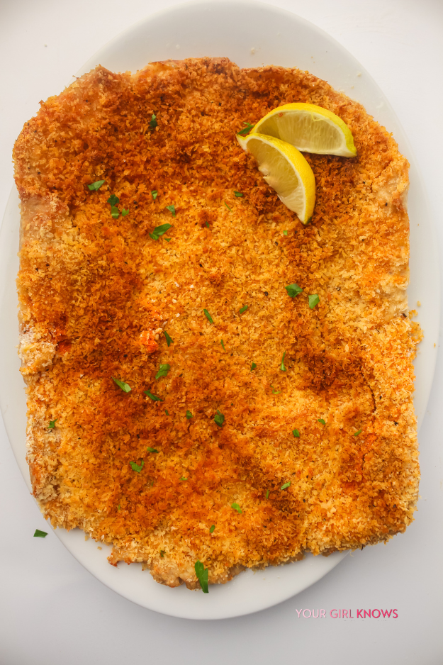 This Giant Chicken Schnitzel Brings the Crunchiest Part of Dinner to the Center of the Table