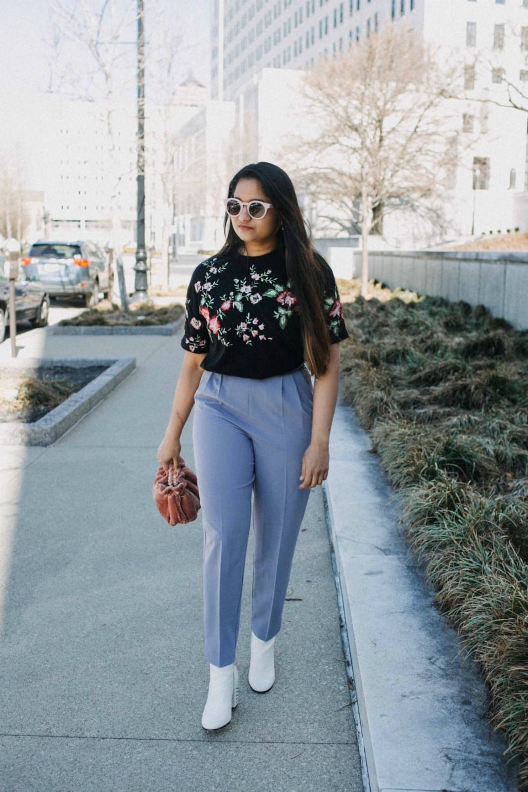 Floral Print Top with Straight Leg Trousers Floral Print Top with Straight Leg Trousers — Trendy Outfits