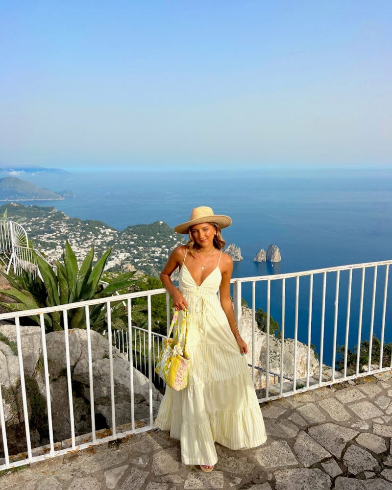 Striped Maxi Dress for a Vacation Occasion — Italy Outfits