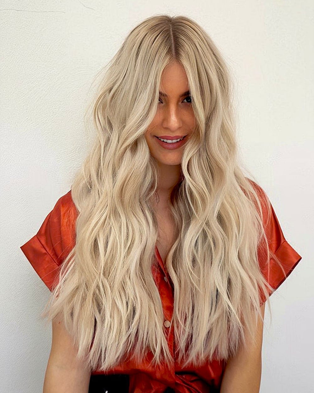 Mid-Back Ash Blonde With Face-Framing Layers — Trendy Waves Hair