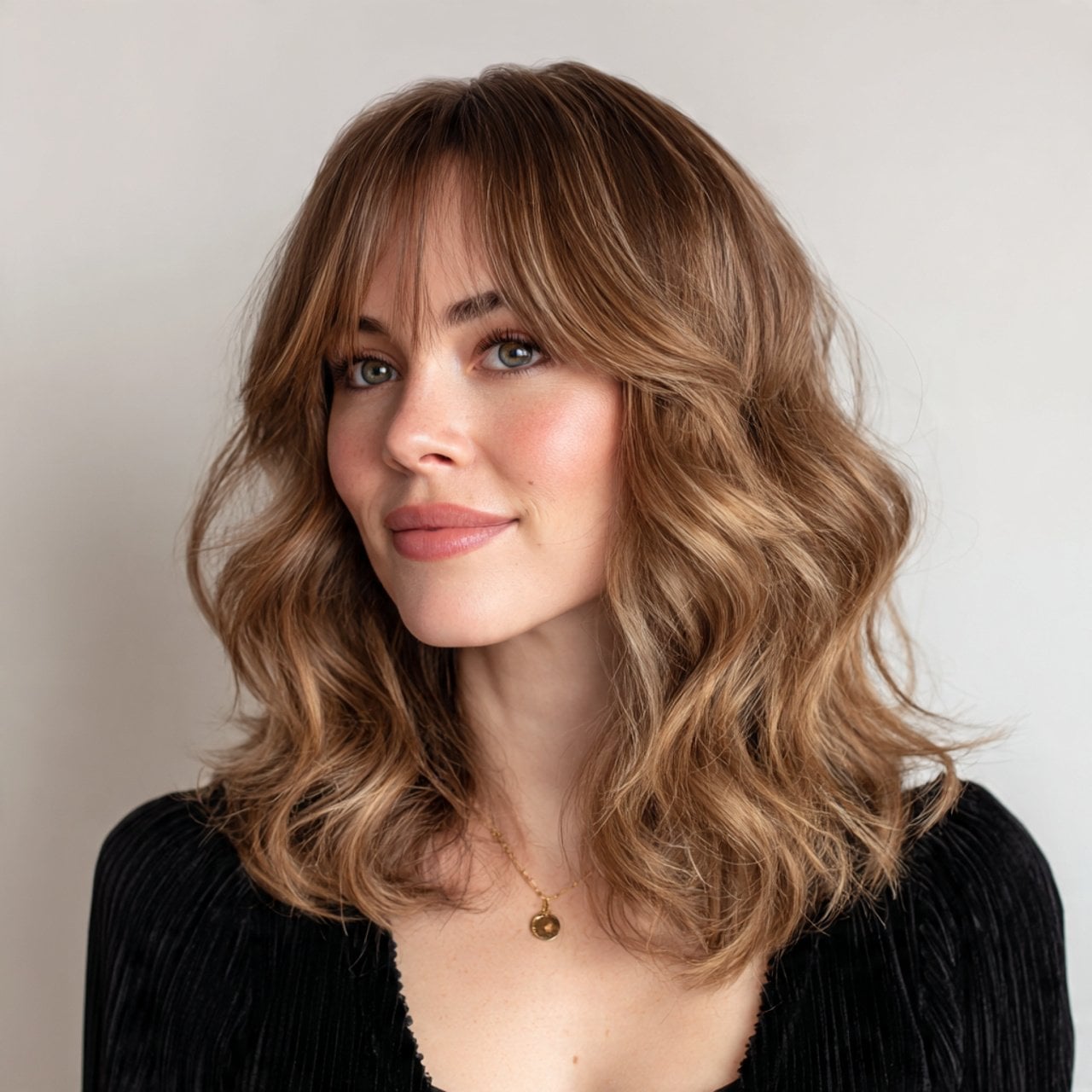 Shoulder Waves With Side-Swept Bangs — Trendy Waves Hair