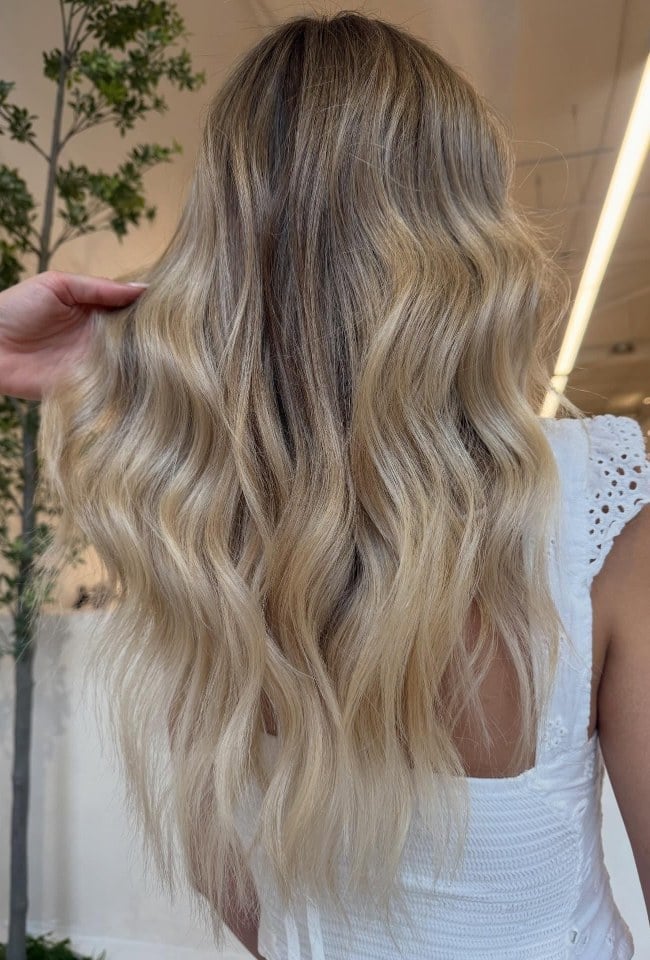 Mid-Back Icy Blonde Waves — Trendy Waves Hair
