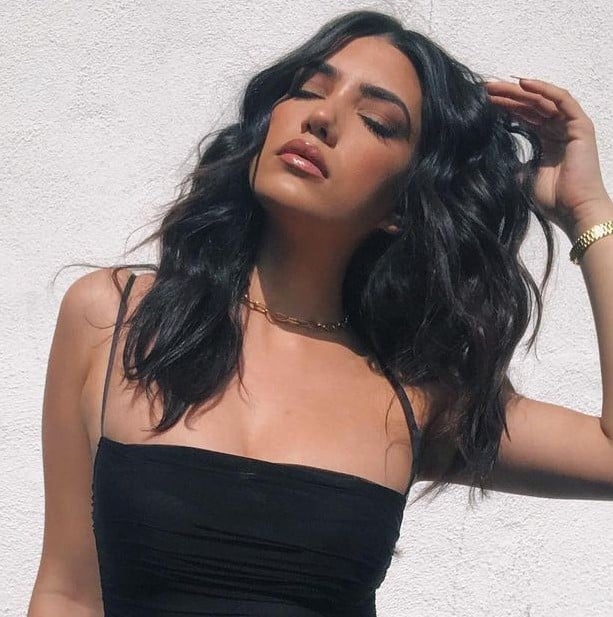 Mid-Back Glossy Waves in Dark Brown — Trendy Waves Hair